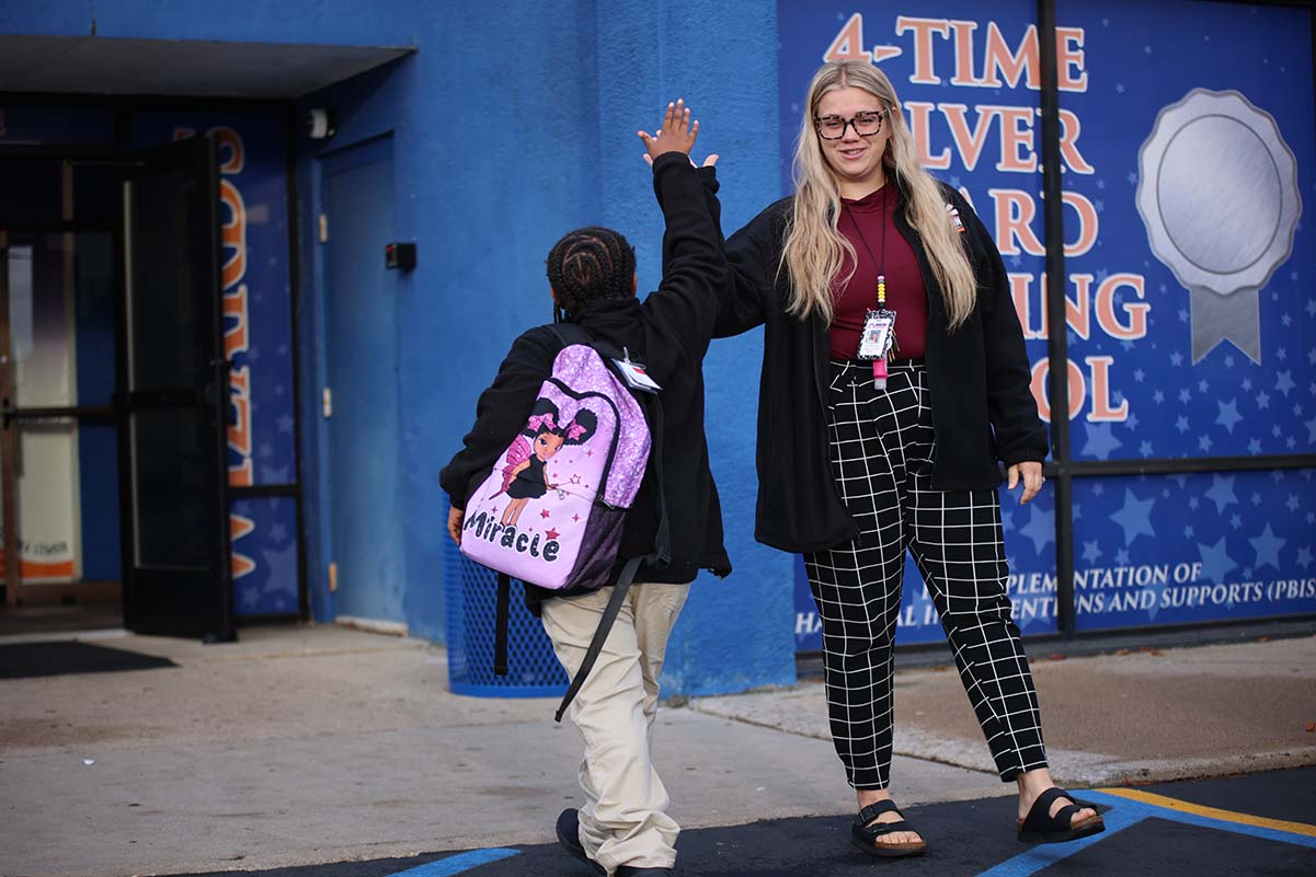 Horizon Science Academy Springfield Teacher smiling.